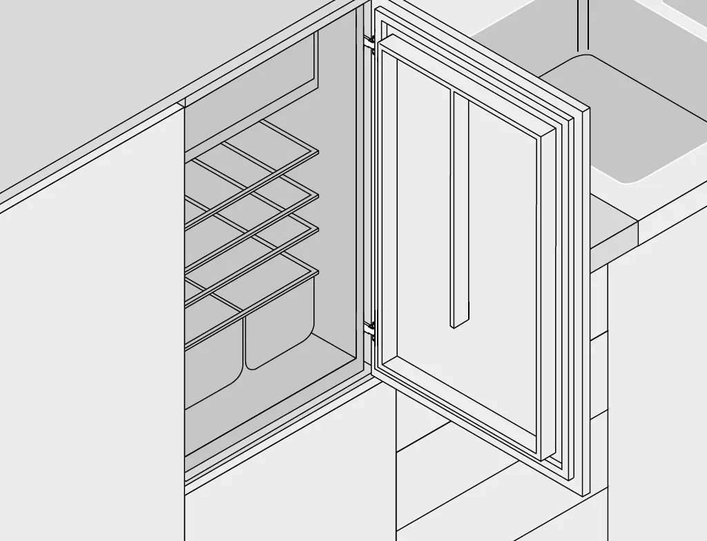 BLUM Modul Hűtőajtó Pántfej 91K9550