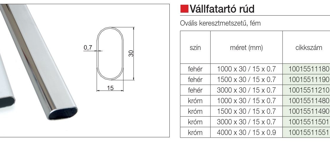 FÉM AKASZTÓRÚD M709